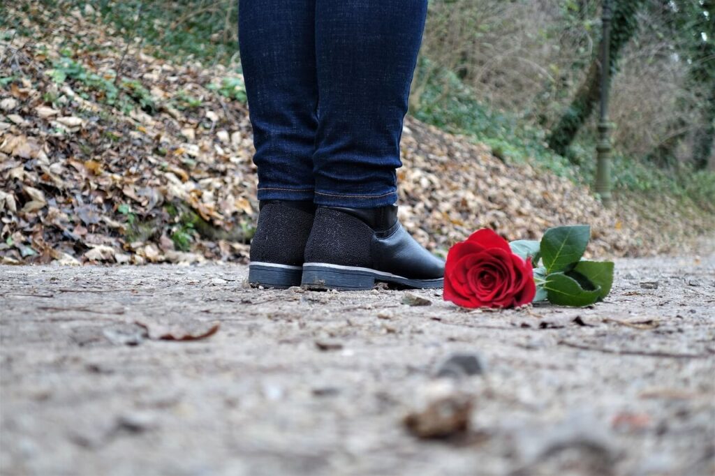 Trauerredner Hallein - Rose am Boden